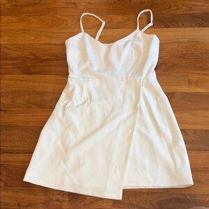 French Connection Cream Spaghetti Strap Mini Dress